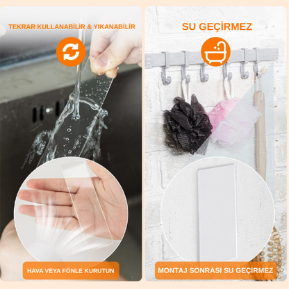 Şeffaf ve Dayanıklı Çift Taraflı Nano Bant